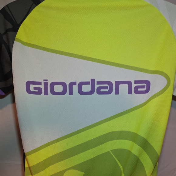 Giordana Women’s Short Sleeve Cycling Jersey - Lime/White/Purple - Picture 4 of 9